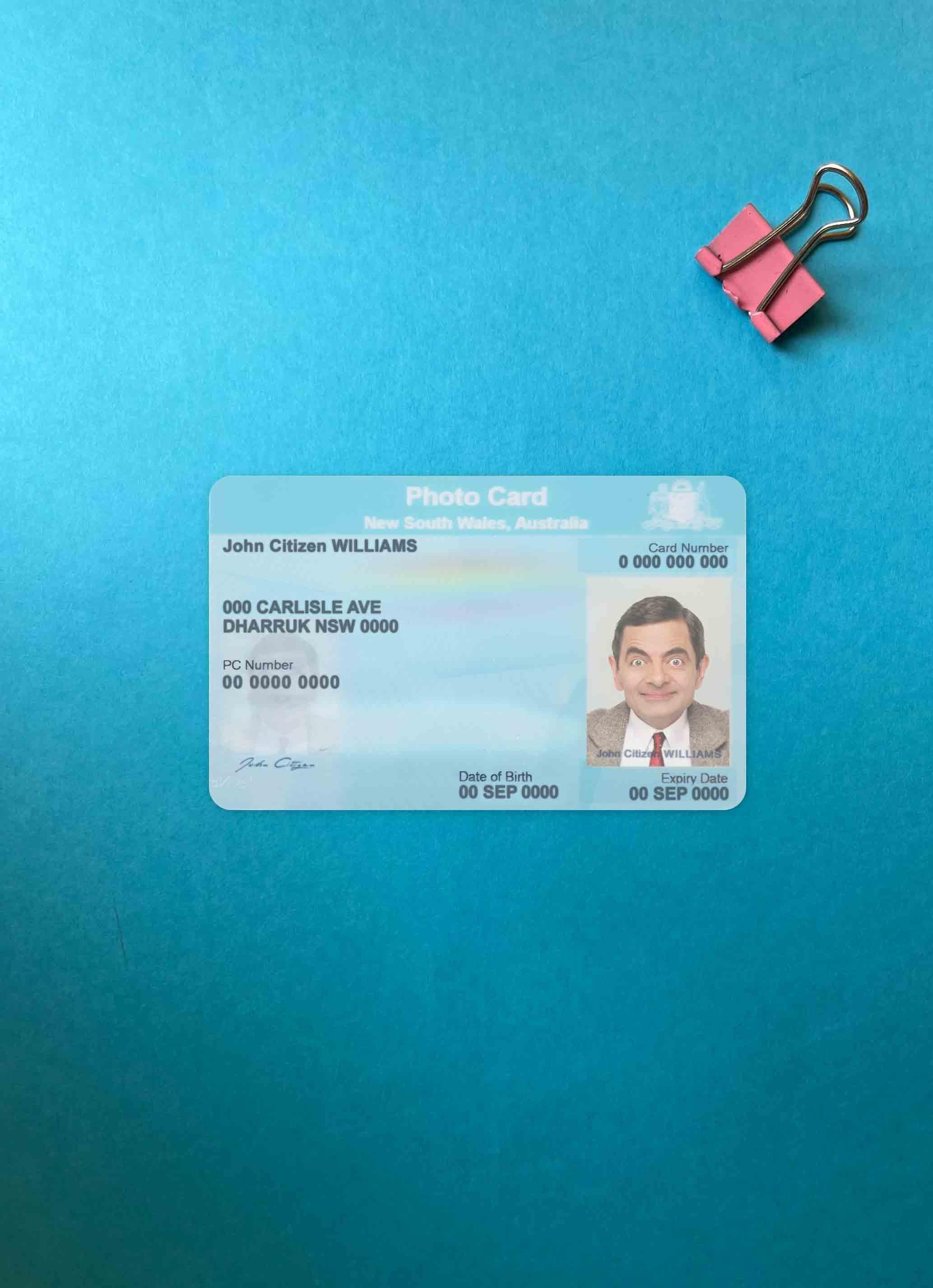 Download Australia New South Wales photo card photolook FRONT Photoshop template